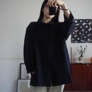 ラクして上品見えが叶う♡今季の本命に【UNIQLO】ネイビーミラノリブカーデ