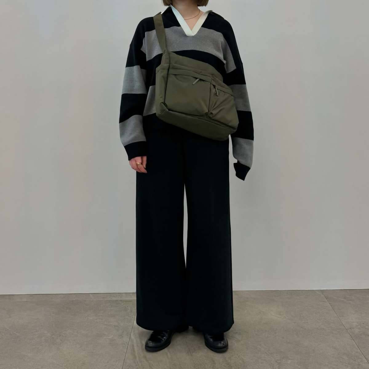 ボーダー柄ニットを主役にする♡