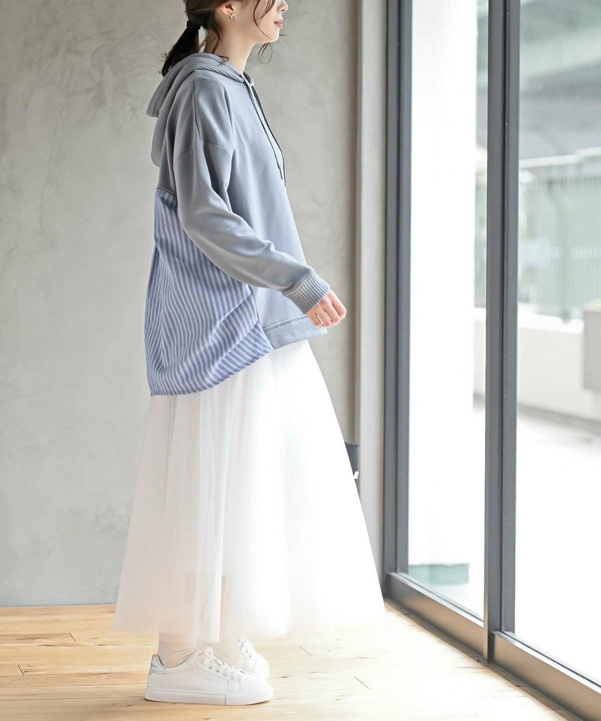 フーディパーカーコーデ