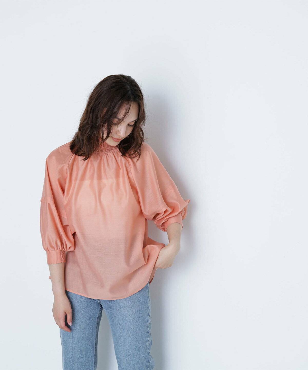 ドルマンスリーブブラウスコーデ