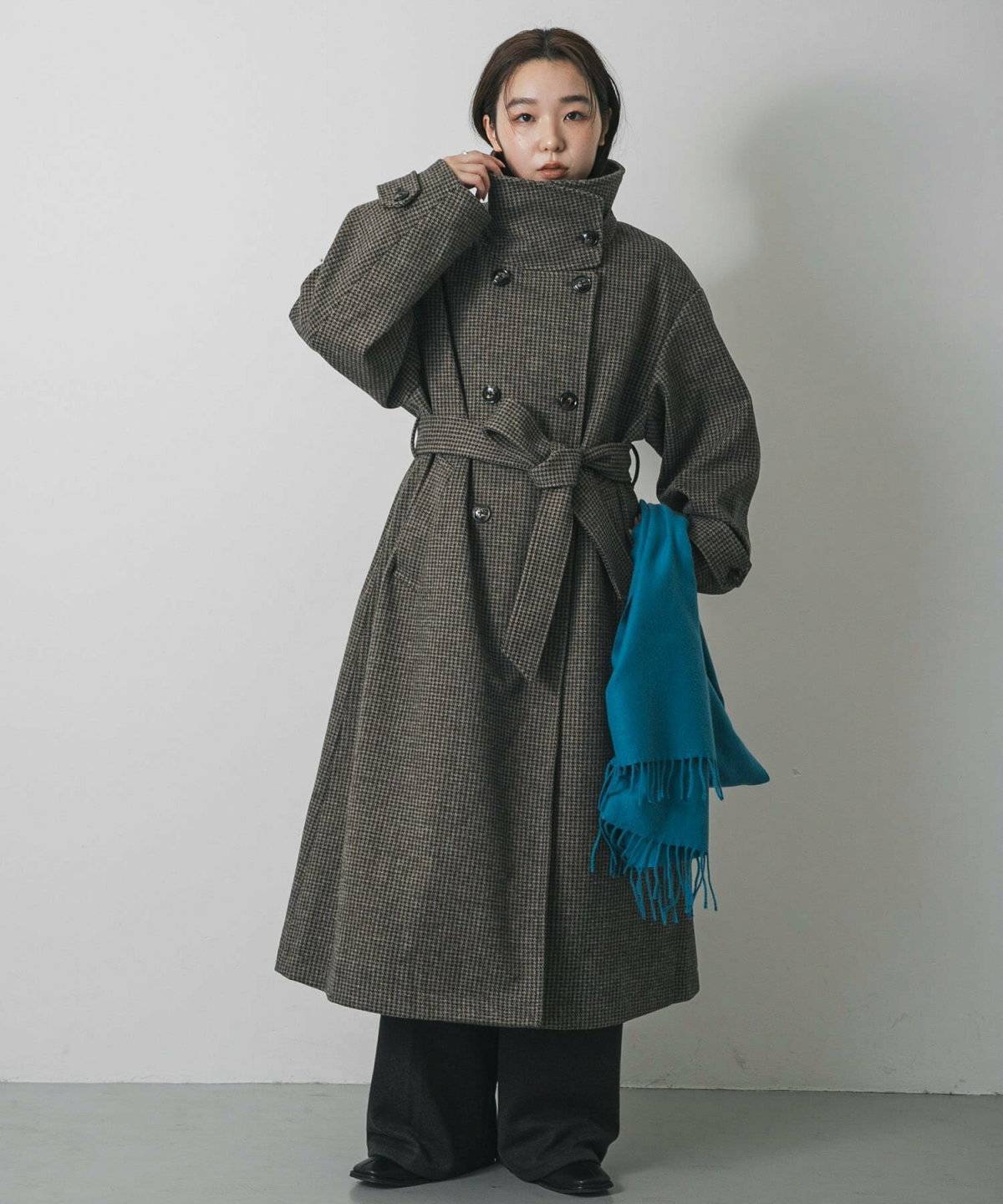 ロングコートコーデ