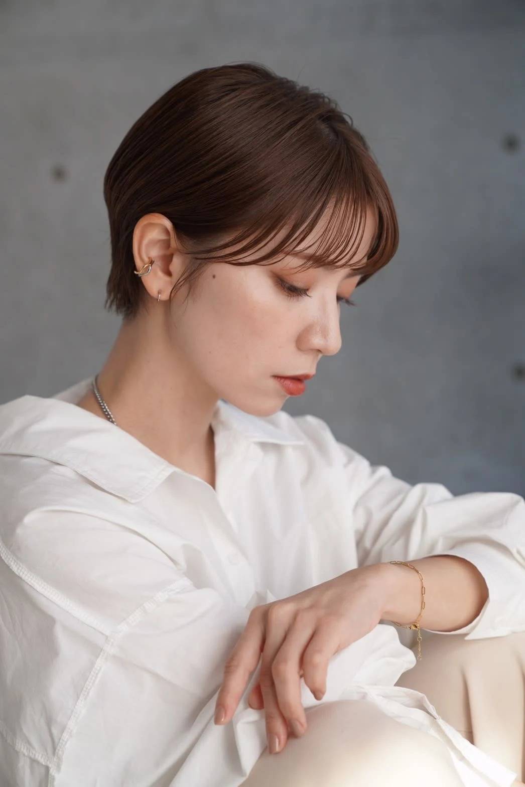 シルエットがきれいなショート