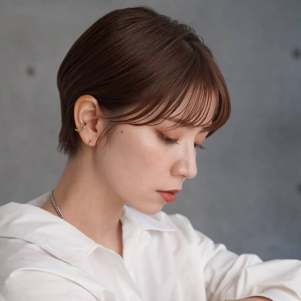 シルエットがきれいなショート