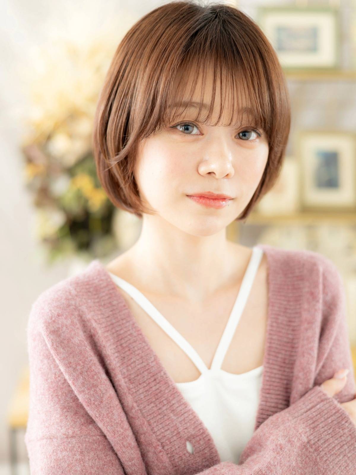 大人可愛い丸みショート