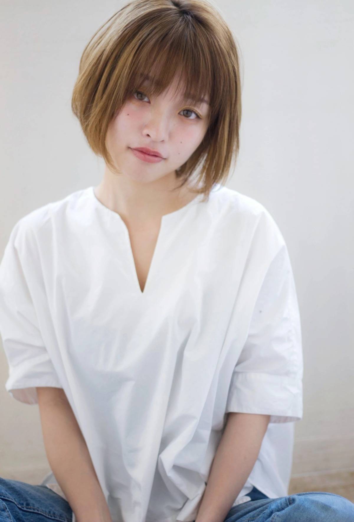 前下がりナチュラルボブ