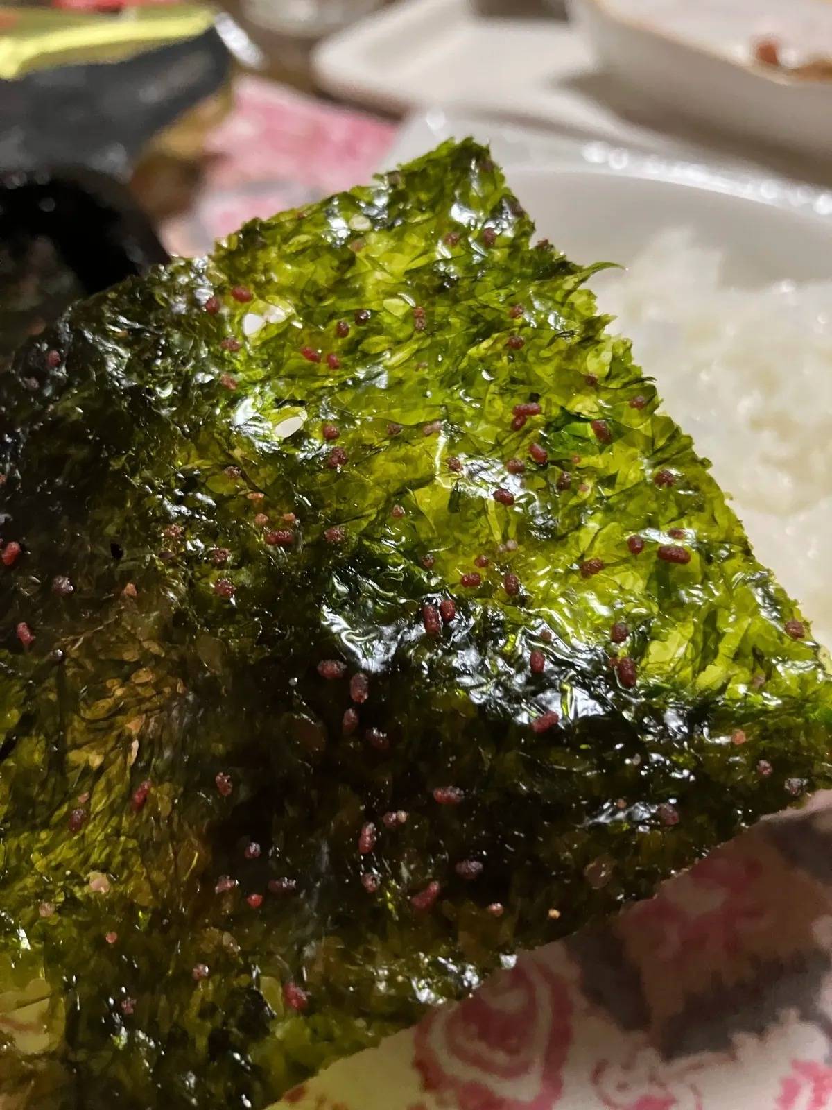 DAISO(ダイソー)：金原海苔店 金原ピリ辛明太子のり 8切8枚