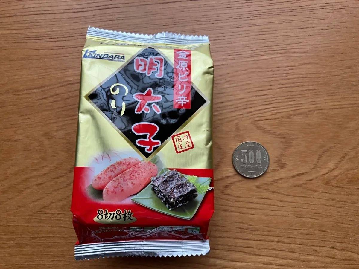 DAISO(ダイソー)：金原海苔店 金原ピリ辛明太子のり 8切8枚