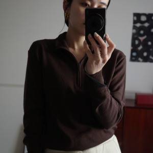 首元ジップで印象チェンジも♪即洗練シルエットが叶う【UNIQLO】メリノジップセーター