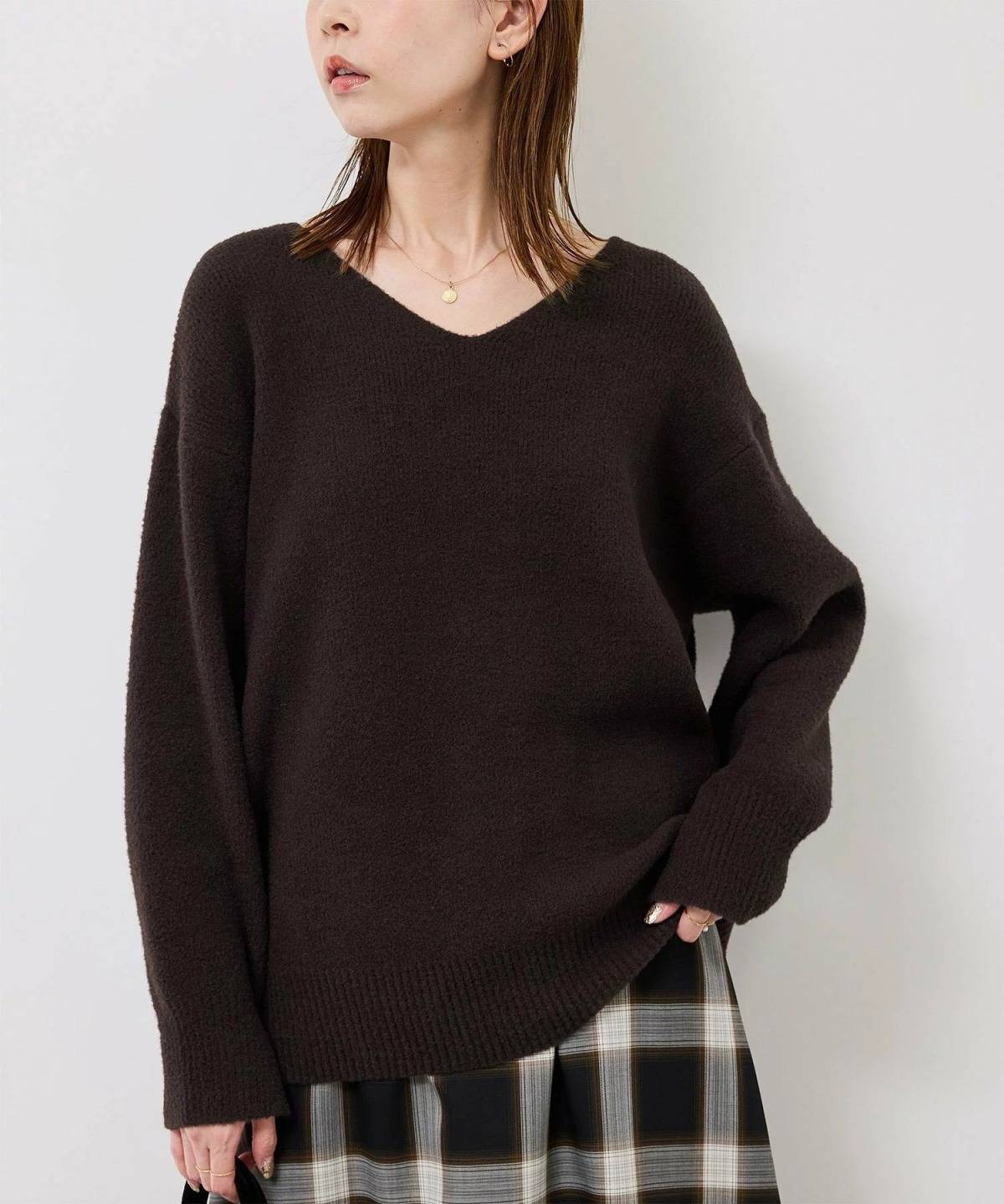 ROPE' PICNIC スフレニットシリーズ Vネックニットプルオーバー