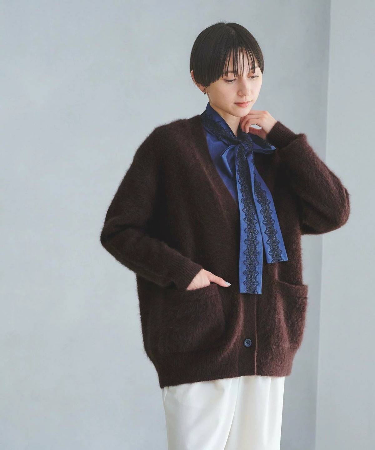 UNITED ARROWS フォックスカシミヤ ミドル カーディガン