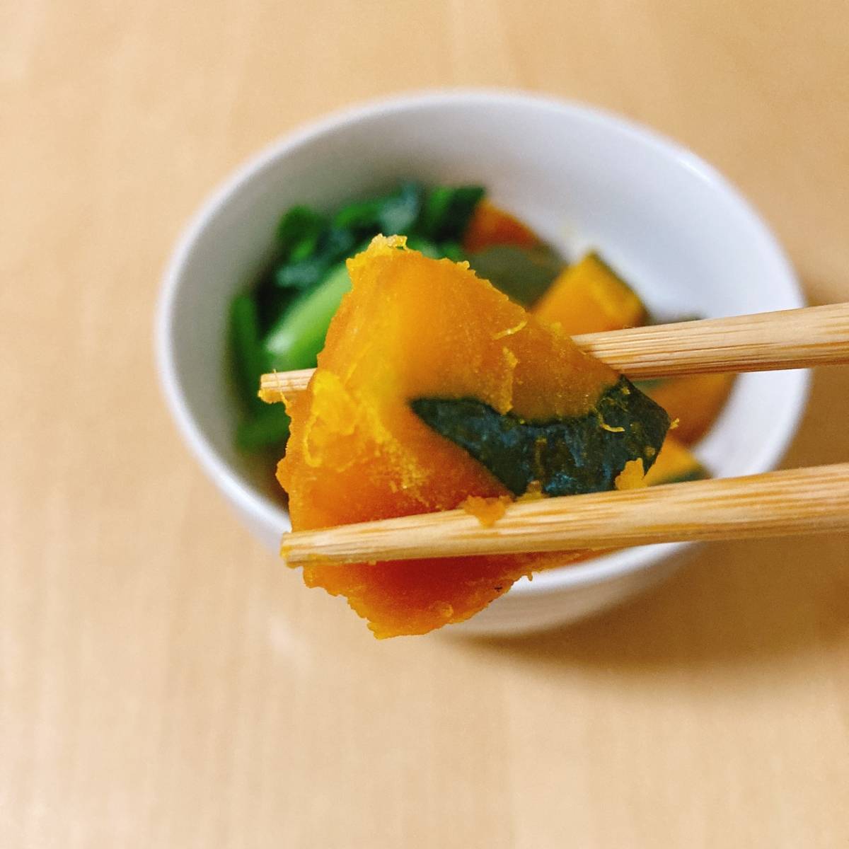 JAグループ公式の「かぼちゃしめじほうれん草のうま煮」のレシピ