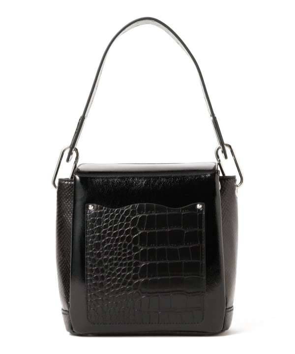 配色 ワンハンドル バッグ