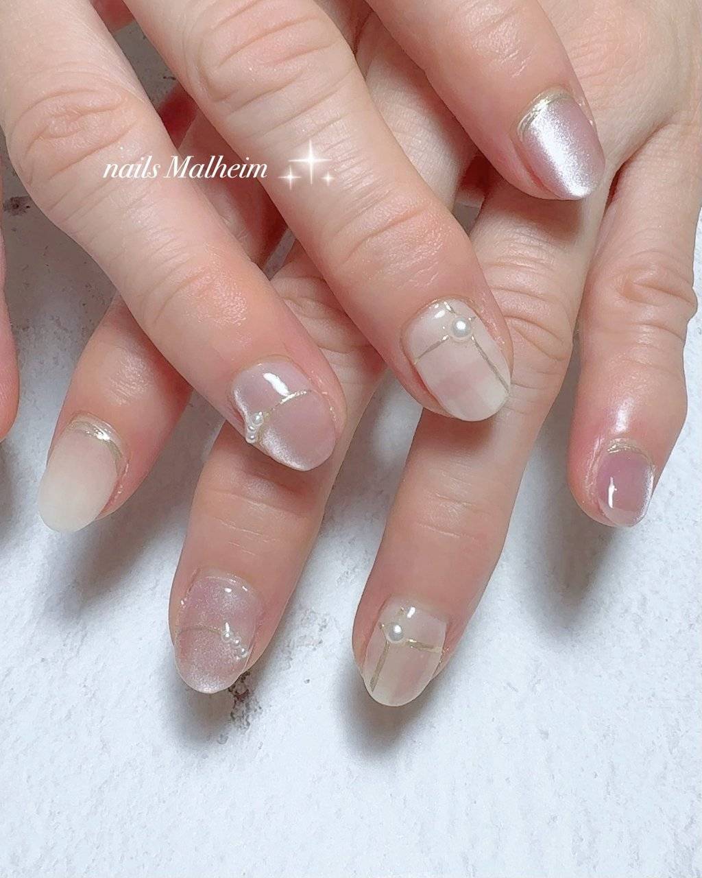 ミルキーピンクネイル