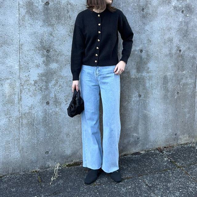 カーディガンを合わせる♪