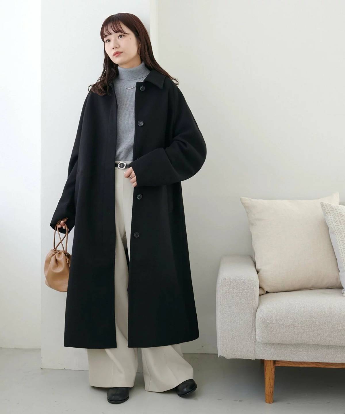 Discoat 中空糸ステンカラーコート