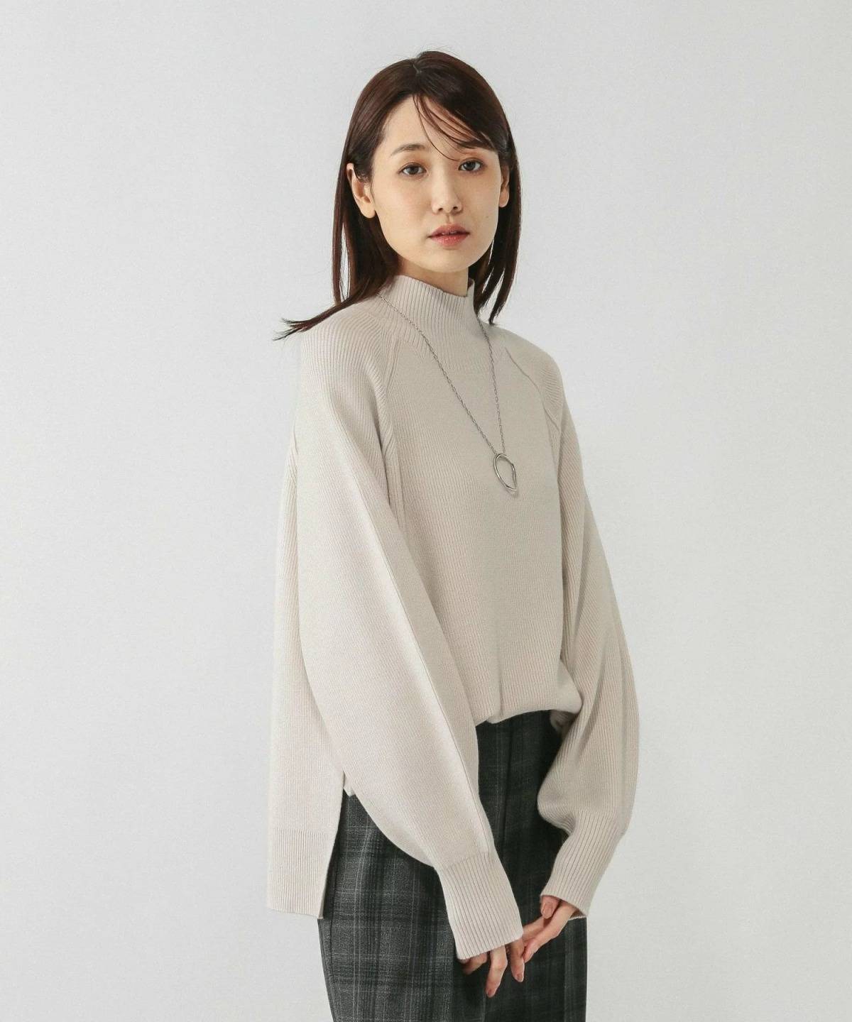 GLOBAL WORK メルティハイネックアゼプルオーバー