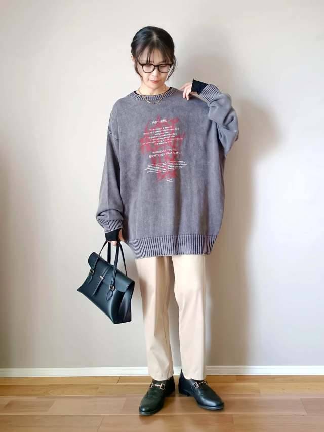 オーバーサイズのニットを選ぶ♪