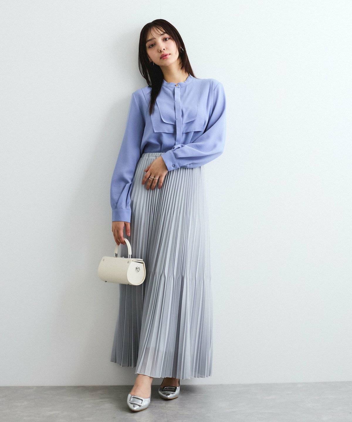 プリーツスカートコーデ