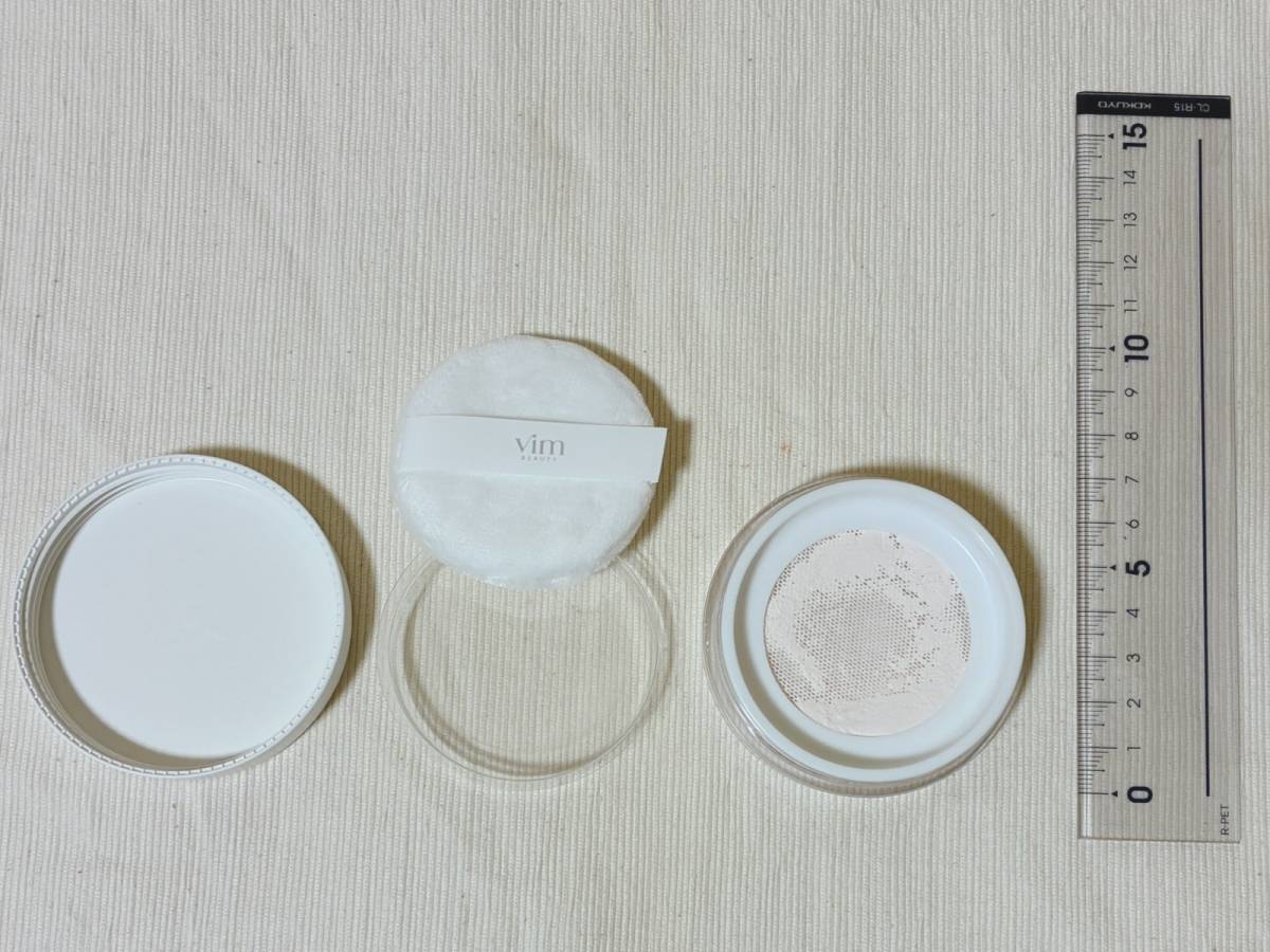 vim BEAUTY ヴィム ビューティー キープコンフィデンスパウダー フェイスパウダー 本体 蓋開け 定規