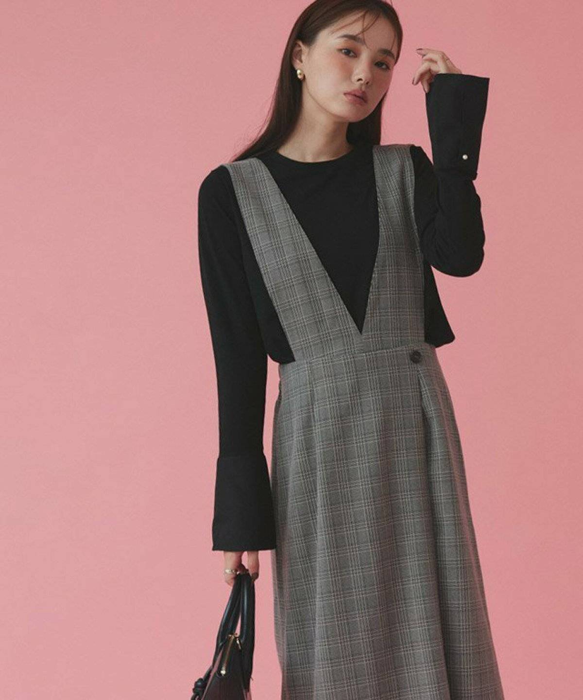 ジャンパースカートコーデ