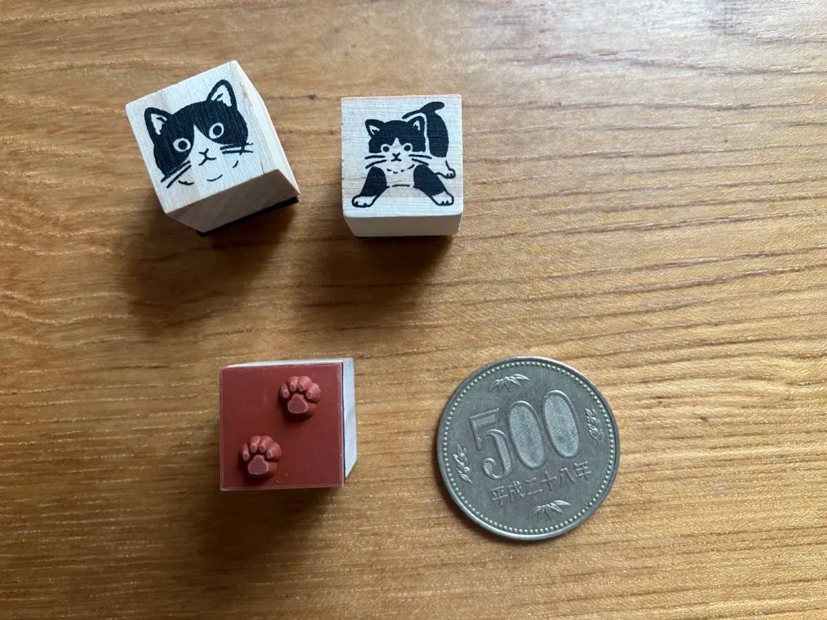 Seria(セリア)：LJP ラバースタンプ 3P ネコ