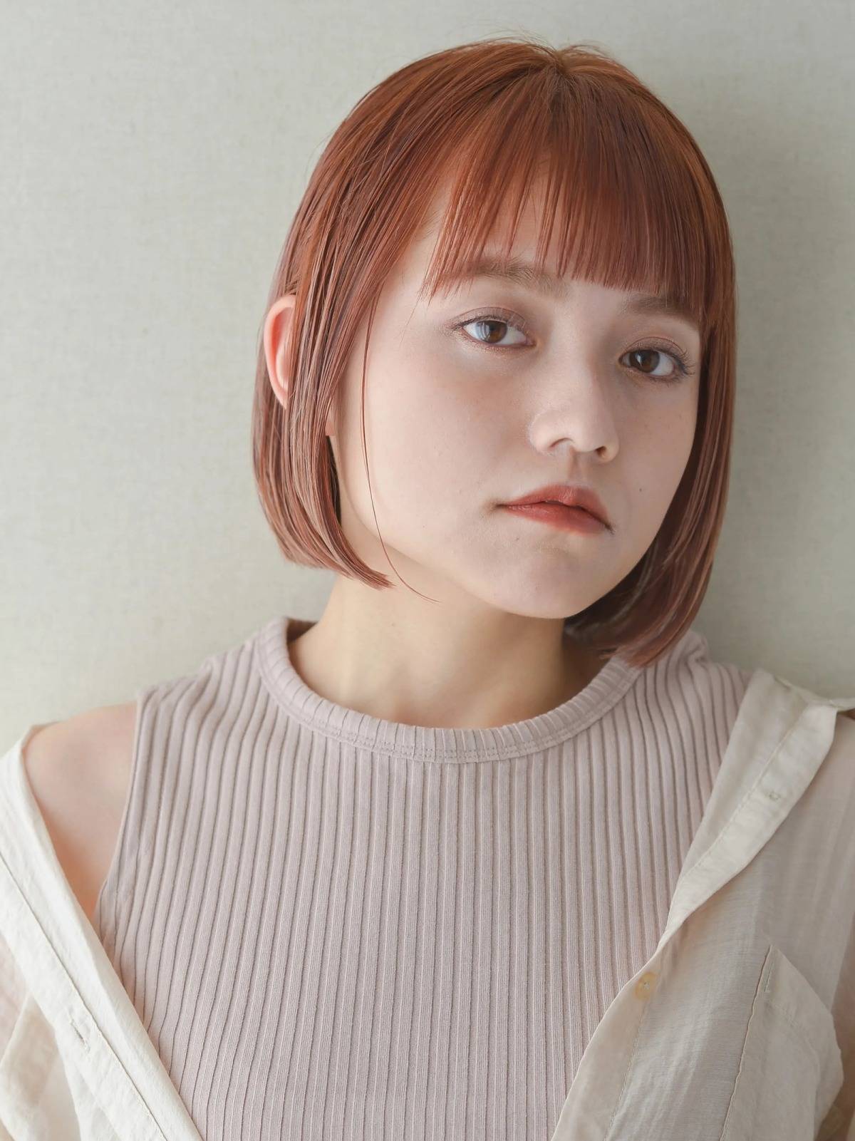 前髪ぱっつんボブ