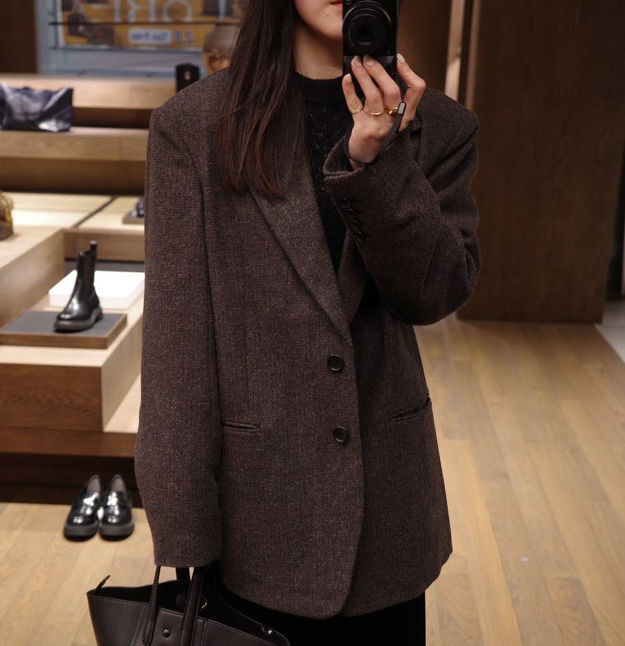 anukeの「Herringbone Wool Jacket」