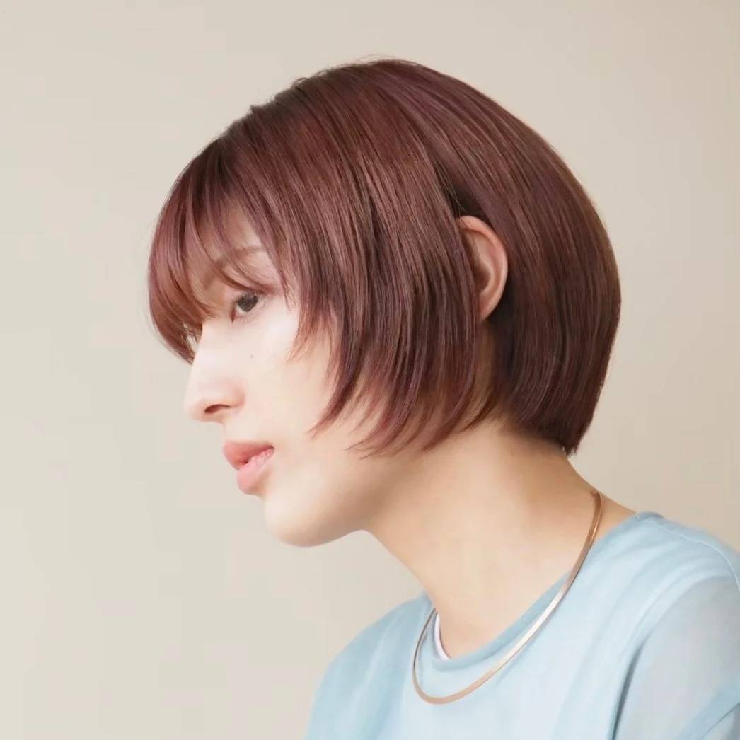 フェイスレイヤー丸みボブ
