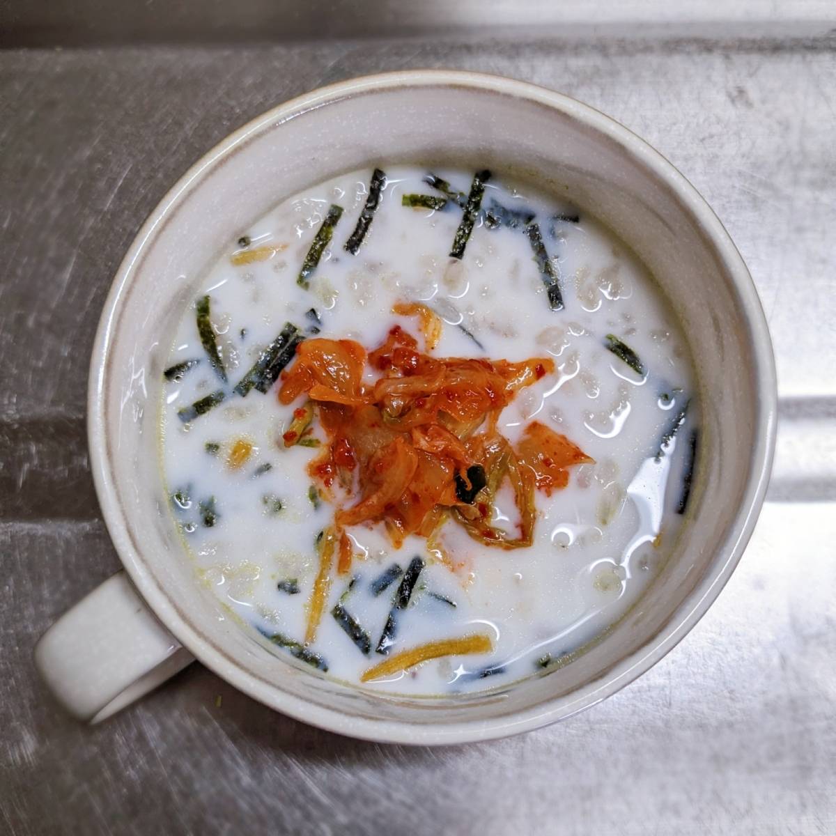 永谷園公式の「まるで和風リゾット!?豆乳茶づけ　〜基本編〜」のレシピ