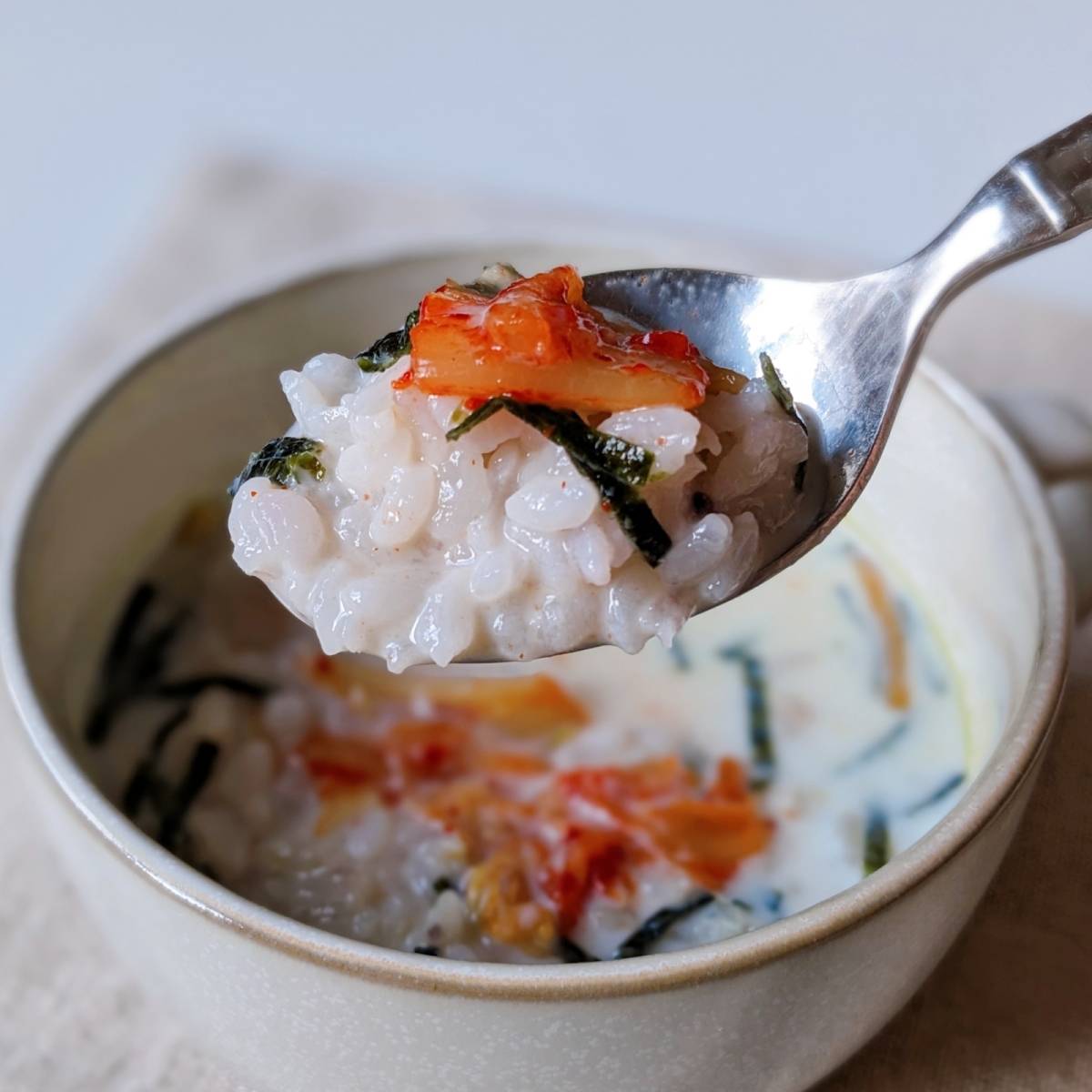 永谷園公式の「まるで和風リゾット!?豆乳茶づけ　〜基本編〜」のレシピ