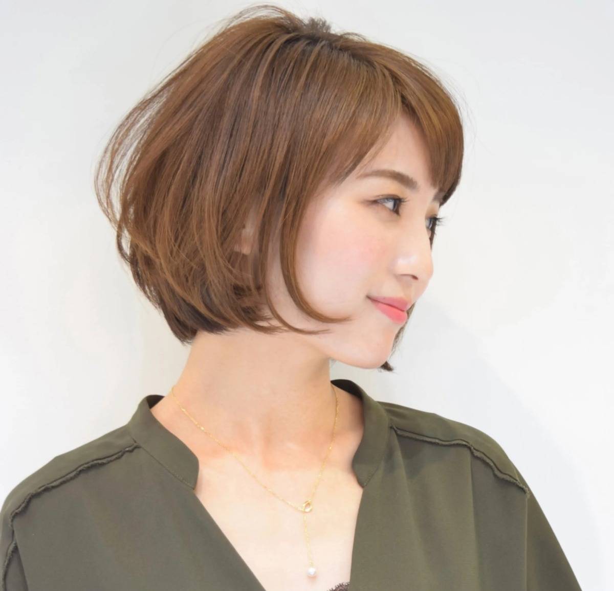 ワンカールの前下がりショートボブ