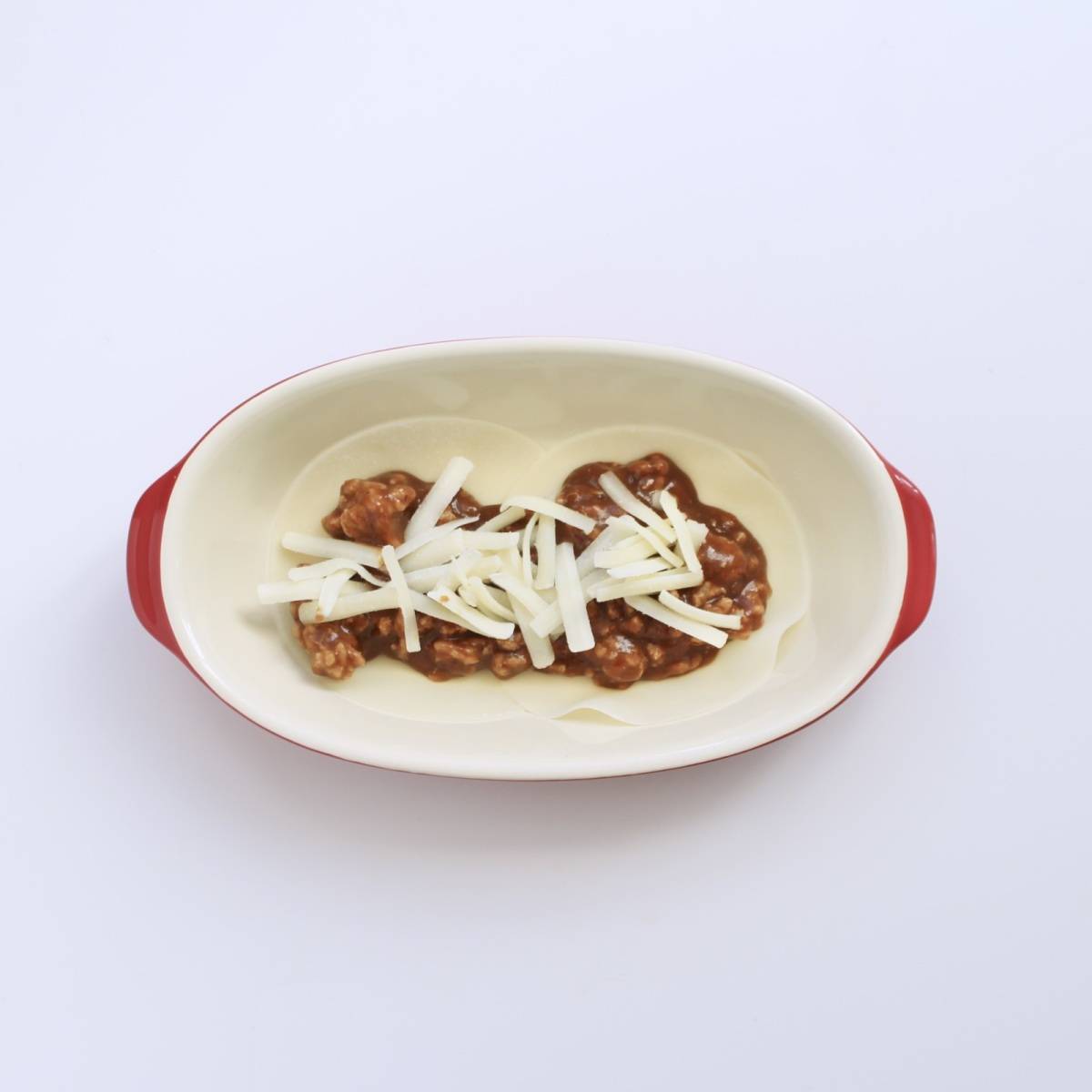 モランボン公式の「餃子の皮でカレーラザニア」のレシピ