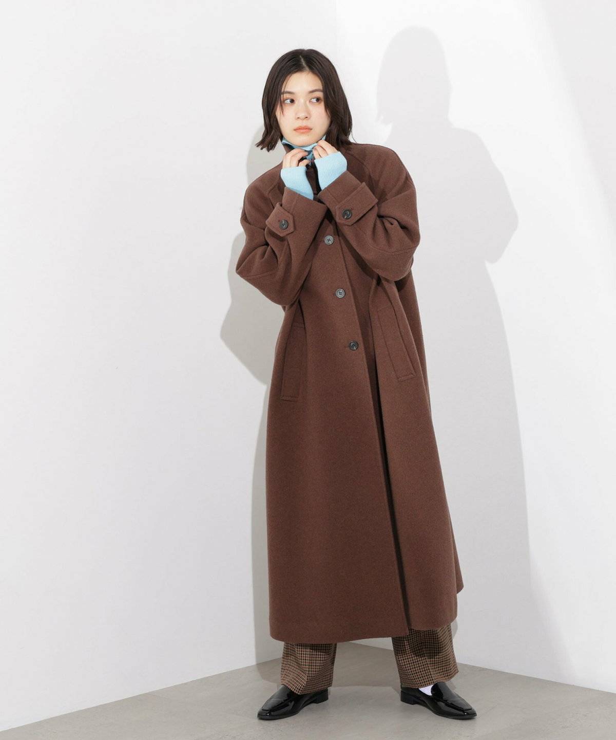 ロングコートコーデ