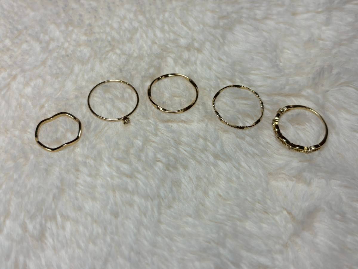 3COINSのリングアミ5個セット