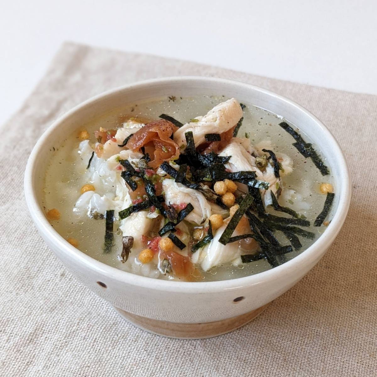 永谷園公式の「レンチンささみと梅のさっぱり茶づけ 〜めざまし茶づけ〜」のレシピ