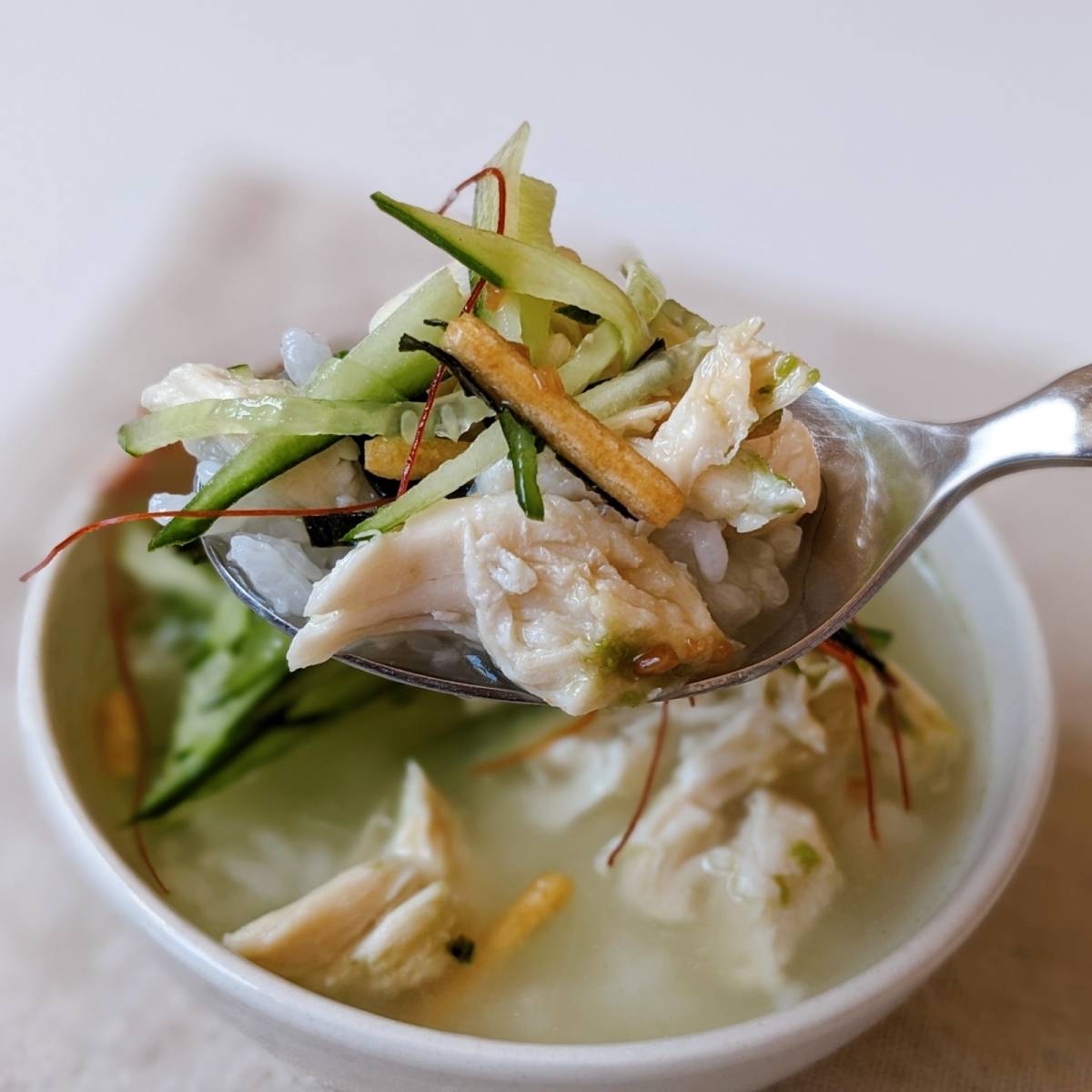 永谷園公式の「棒棒鶏風冷やし茶づけ」のレシピ