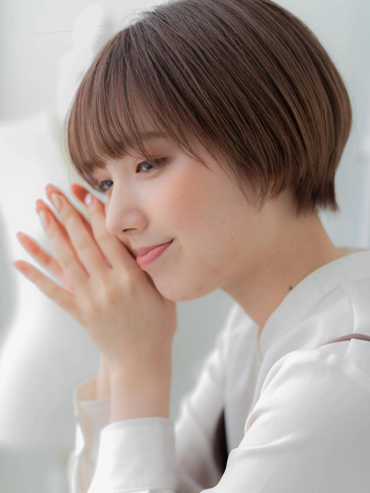 シンプルな丸みショート