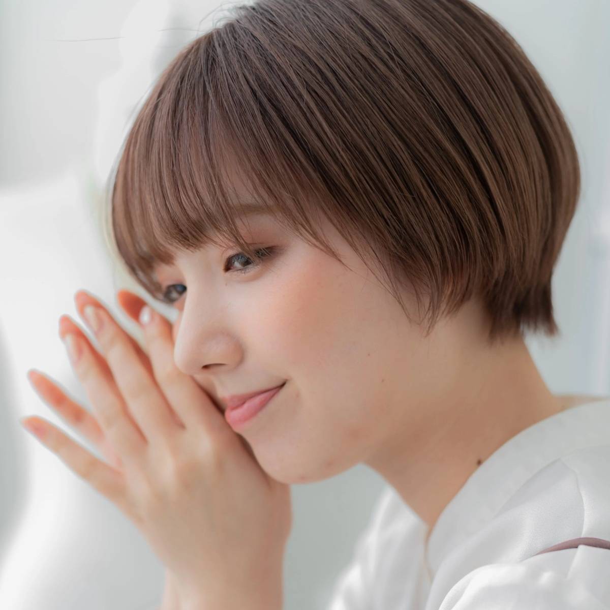 シンプルな丸みショート