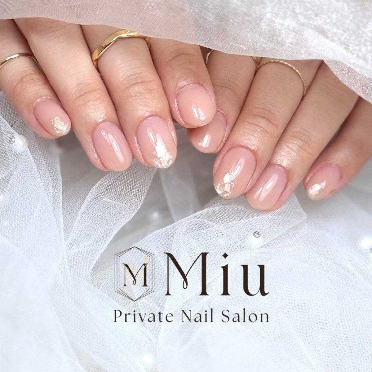 オレンジピンクネイル