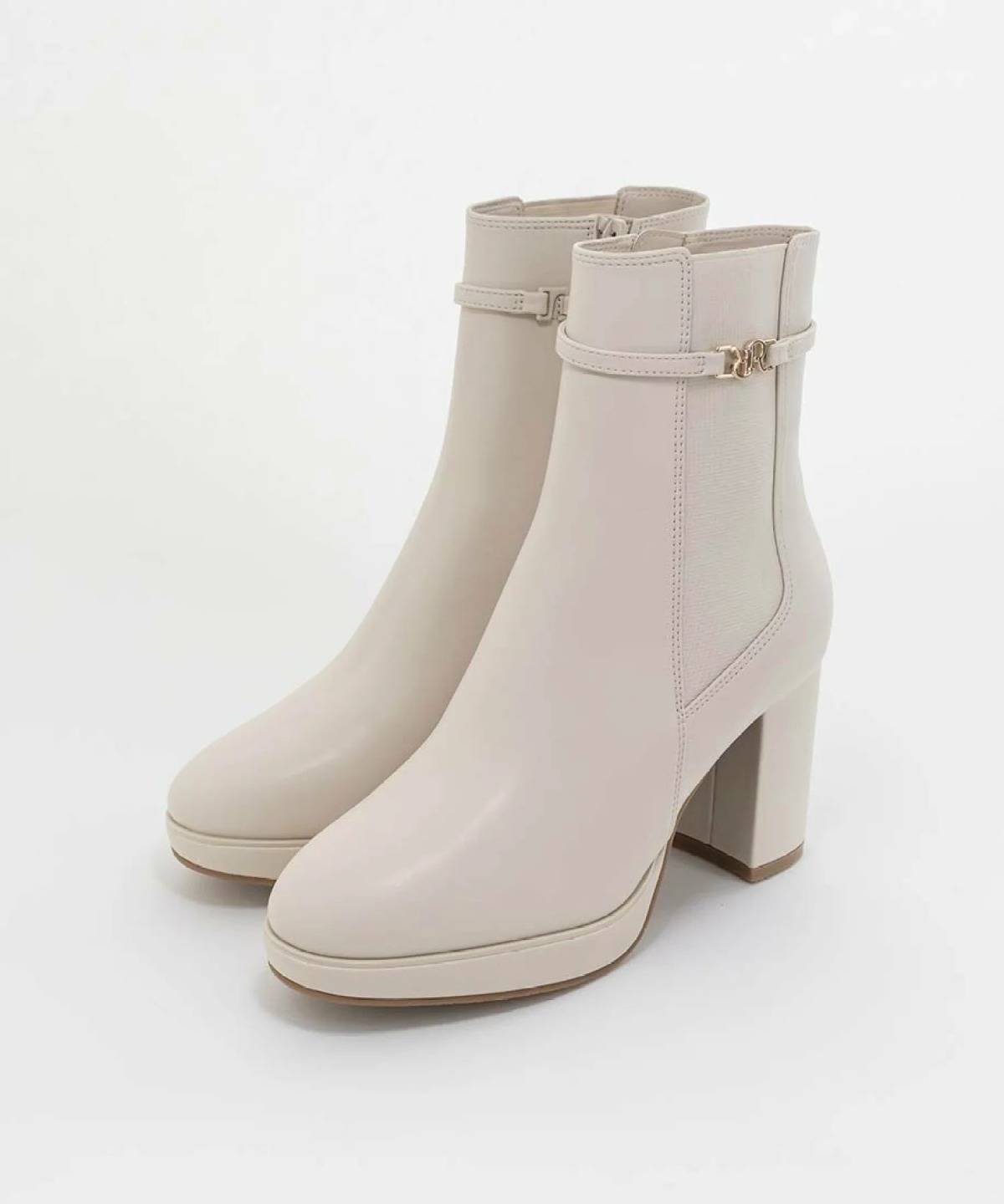 RANDA 晴雨兼用 2WAY サイドゴアヒールアップショートブーツ