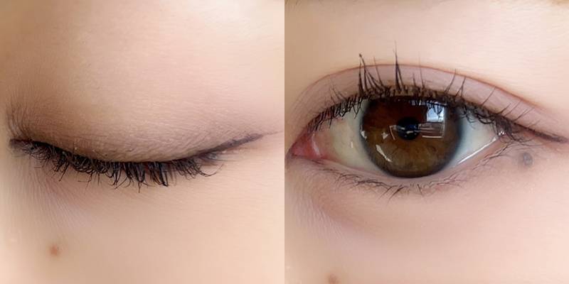 BBIAアイシャドウをまぶたに塗った画像