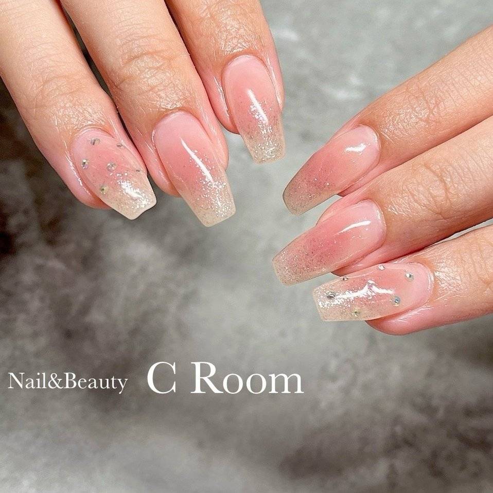 クリアピンクネイル