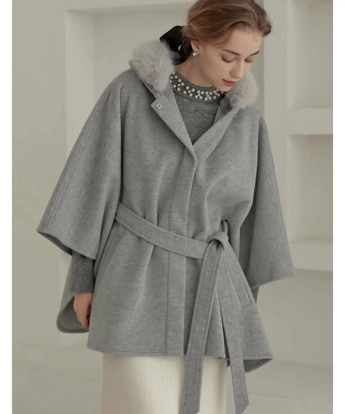 Re:EDIT リバーフーディーポンチョコート