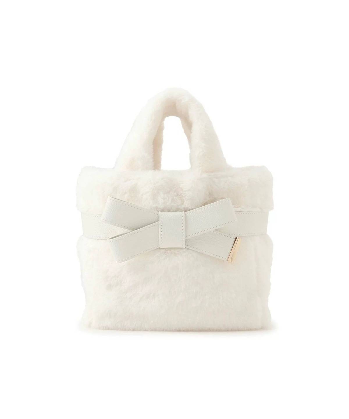 VIS 【2WAY】ファーリボントートバッグ