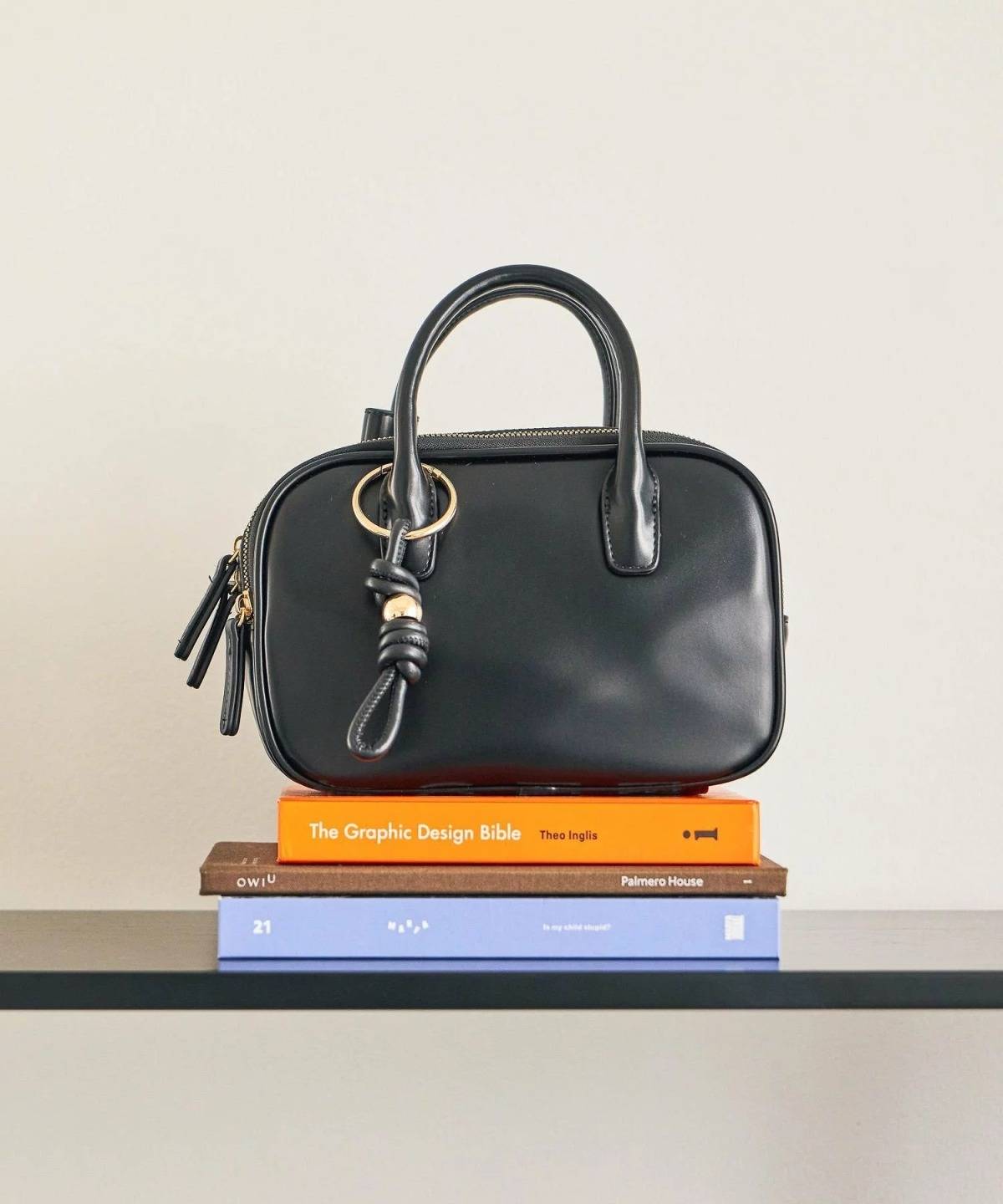 studio CLIP チャーム付き2ROOMボストンバッグ