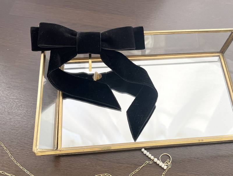 3COINSベロアダブルリボンヘアフック置き画