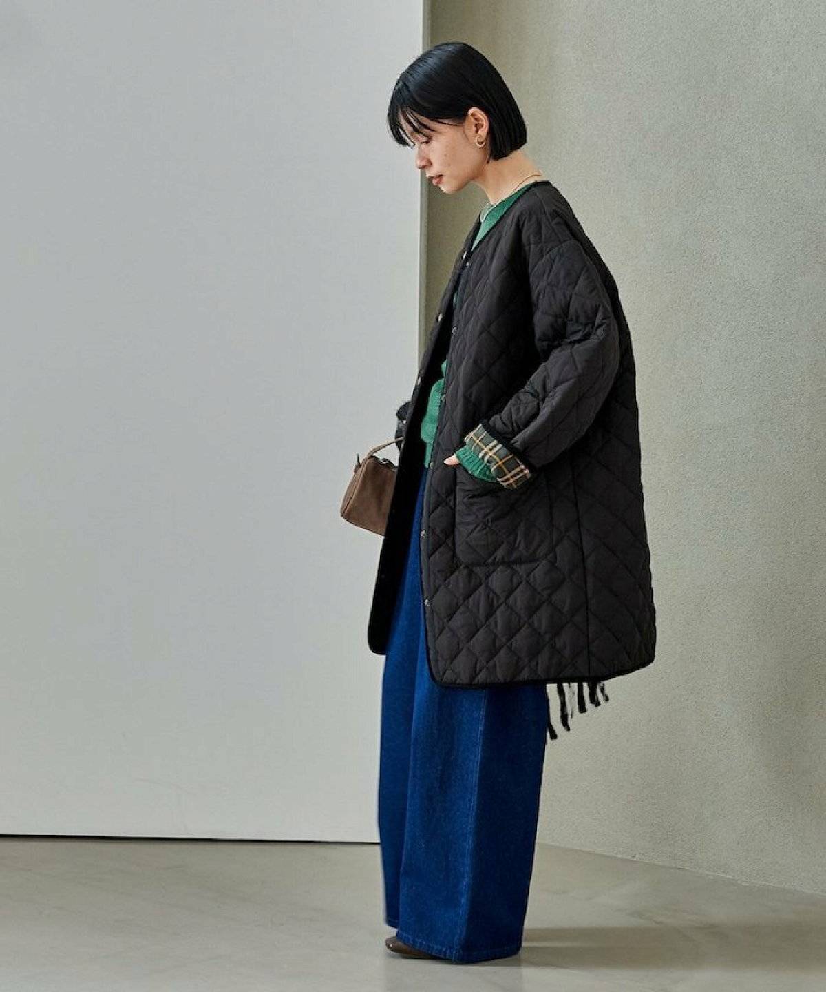 アウターをキルティングコートにするだけでボーイッシュに