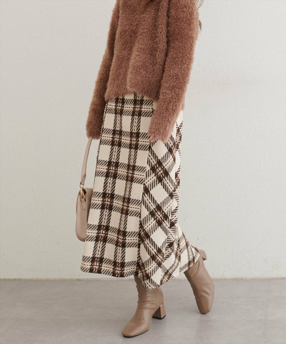 冬コーデの女性