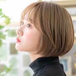  韓国風丸みボブ 