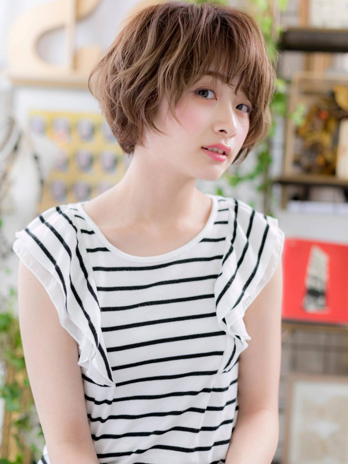 くせ毛風パーマショート